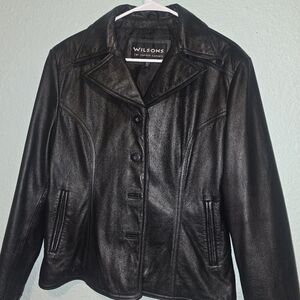 Wilson Women's Classic Black Leather Jacket